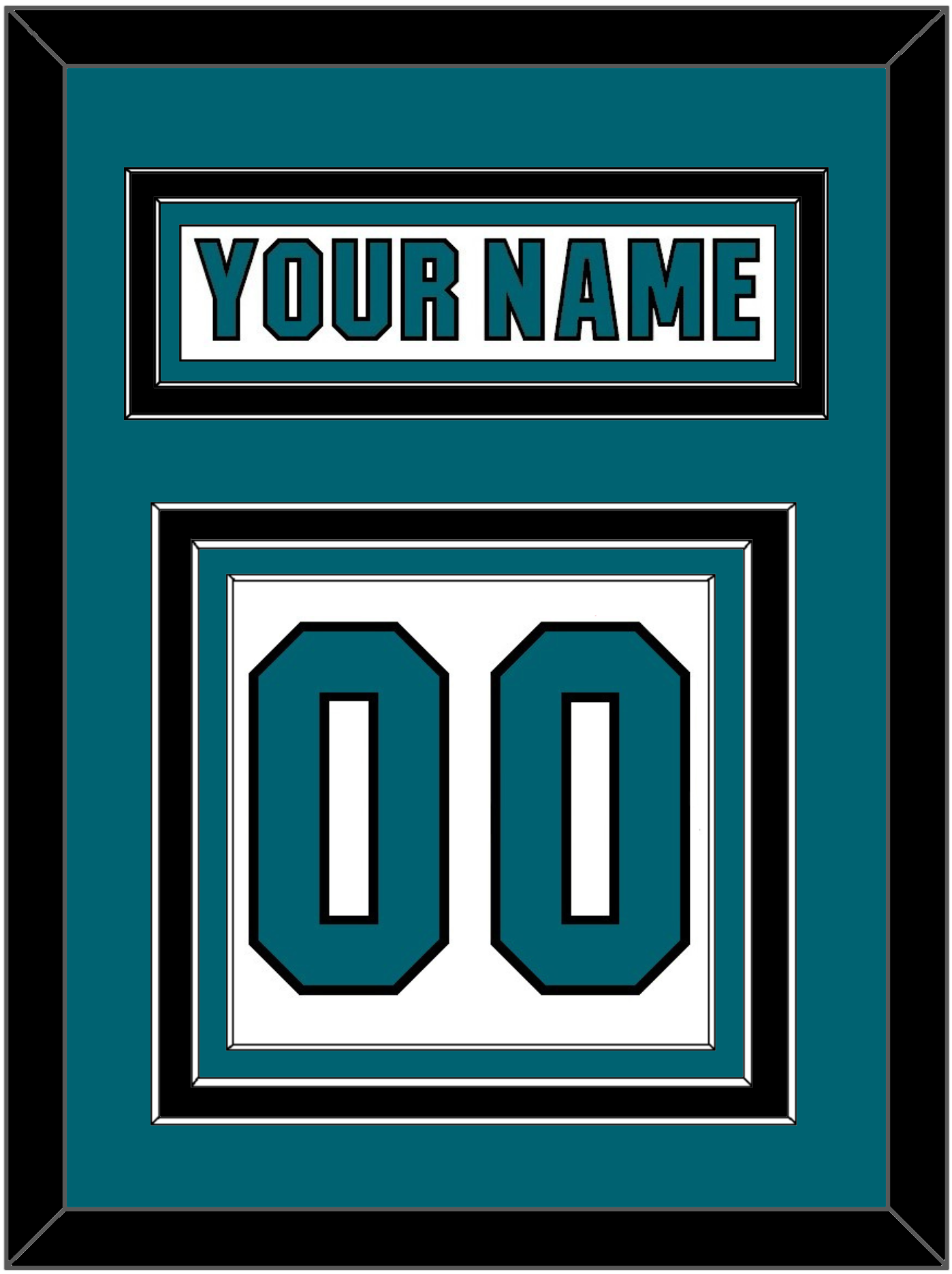 San Jose Nameplate & Number (Back) - Road White (2017-2022) - Premier Tier 3