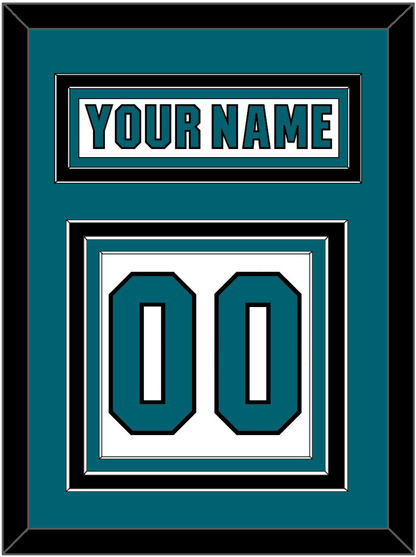 San Jose Nameplate & Number (Back) - Road White (2017-2022) - Premier Tier 3