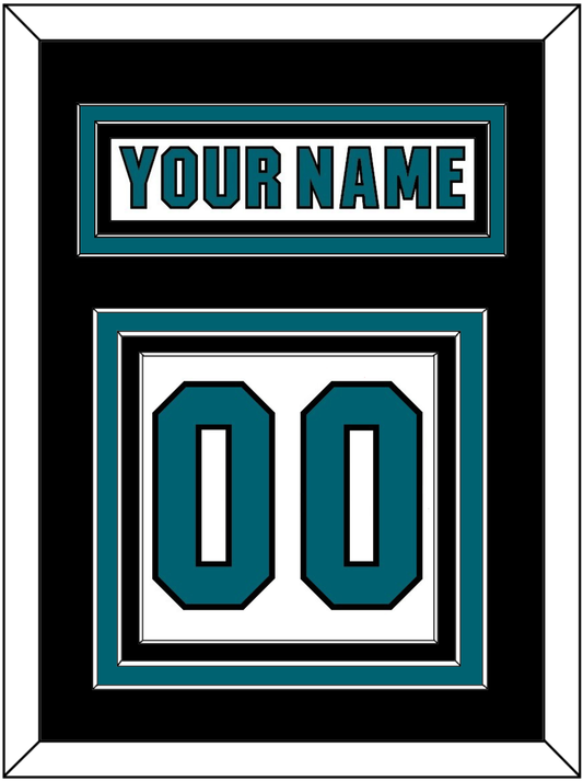 San Jose Nameplate & Number (Back) - Road White (2017-2022) - Premier Tier 4