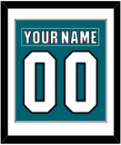 San Jose Nameplate & Number (Back) Combined - Home Teal (2017-2022) - Single Mat 1