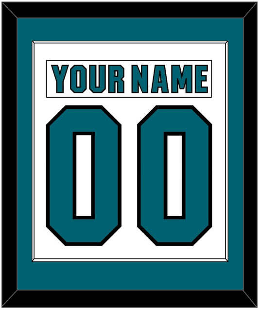 San Jose Nameplate & Number (Back) Combined - Road White (2017-2022) - Essential Tier 1