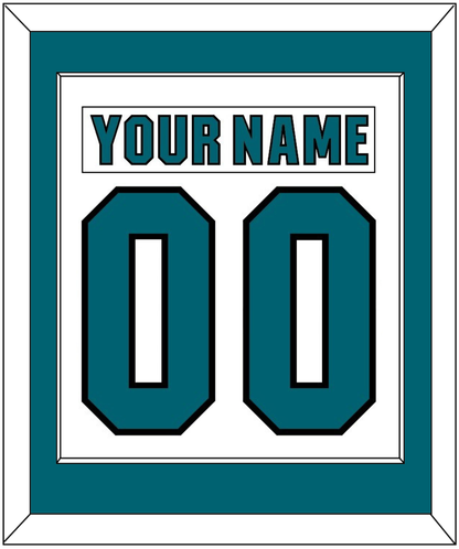 San Jose Nameplate & Number (Back) Combined - Road White (2017-2022) - Essential Tier 1