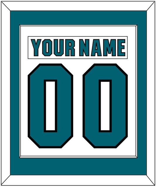 San Jose Nameplate & Number (Back) Combined - Road White (2017-2022) - Essential Tier 1