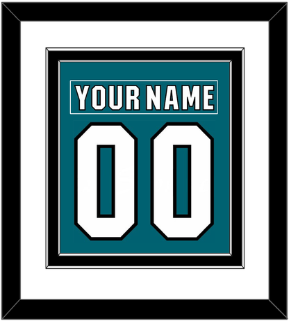 San Jose Nameplate & Number (Back) Combined - Home Teal (2017-2022) - Signature Tier 1