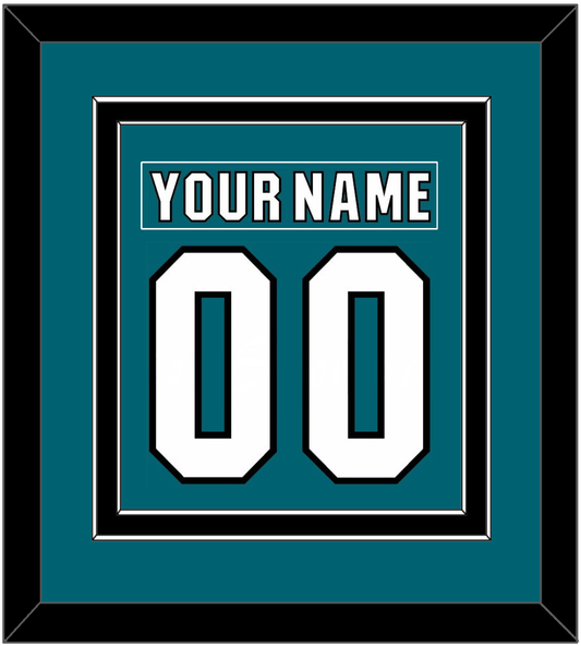 San Jose Nameplate & Number (Back) Combined - Home Teal (2017-2022) - Signature Tier 2