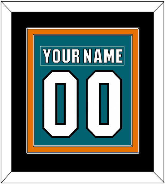San Jose Nameplate & Number (Back) Combined - Home Teal (2017-2022) - Signature Tier 3