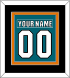 San Jose Nameplate & Number (Back) Combined - Home Teal (2017-2022) - Double Mat 3