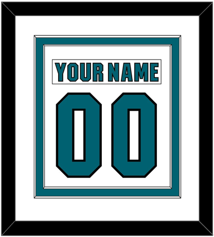 San Jose Nameplate & Number (Back) Combined - Road White (2017-2022) - Signature Tier 1