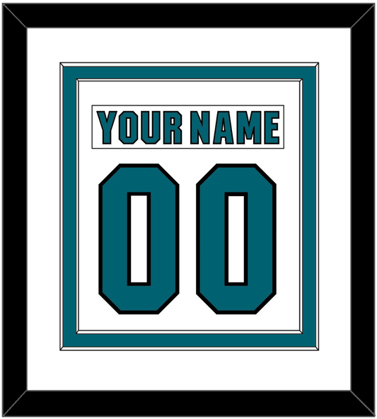 San Jose Nameplate & Number (Back) Combined - Road White (2017-2022) - Signature Tier 1
