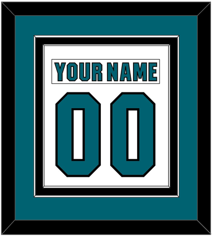 San Jose Nameplate & Number (Back) Combined - Road White (2017-2022) - Signature Tier 2