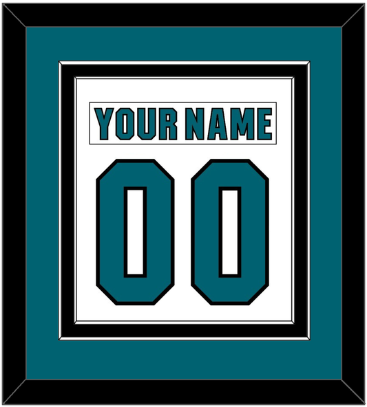 San Jose Nameplate & Number (Back) Combined - Road White (2017-2022) - Signature Tier 2