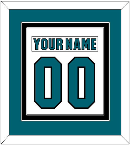 San Jose Nameplate & Number (Back) Combined - Road White (2017-2022) - Signature Tier 2
