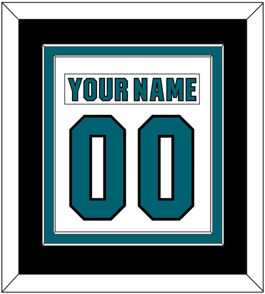 San Jose Nameplate & Number (Back) Combined - Road White (2017-2022) - Signature Tier 3