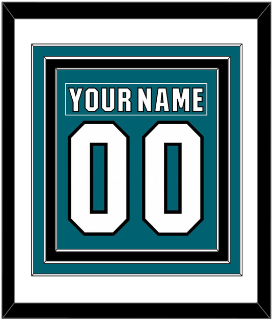San Jose Nameplate & Number (Back) Combined - Home Teal (2017-2022) - Premier Tier 1