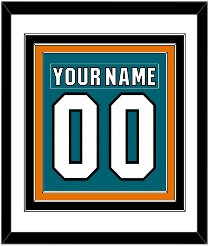 San Jose Nameplate & Number (Back) Combined - Home Teal (2017-2022) - Premier Tier 2