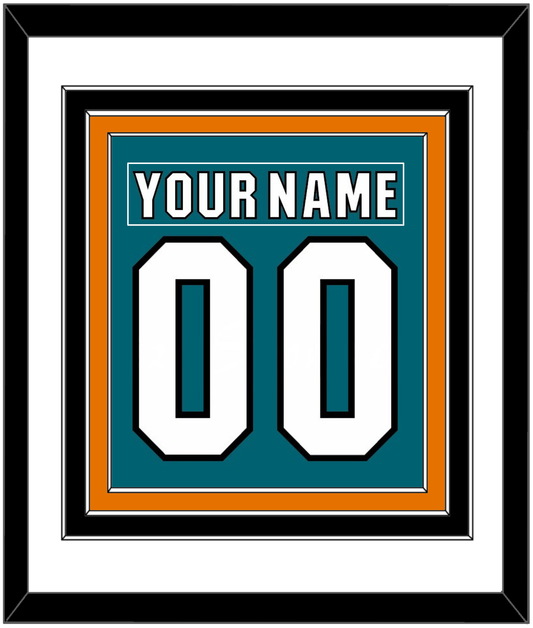 San Jose Nameplate & Number (Back) Combined - Home Teal (2017-2022) - Premier Tier 2