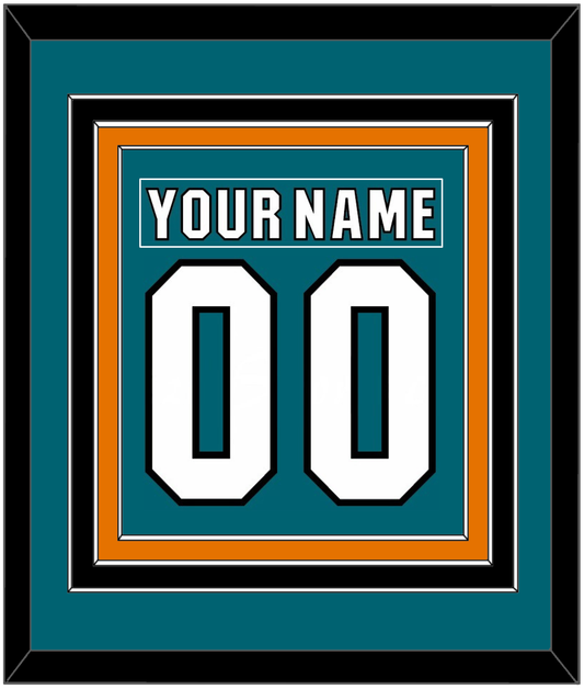San Jose Nameplate & Number (Back) Combined - Home Teal (2017-2022) - Premier Tier 3