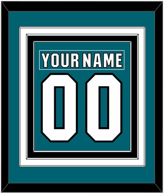 San Jose Nameplate & Number (Back) Combined - Home Teal (2017-2022) - Premier Tier 4