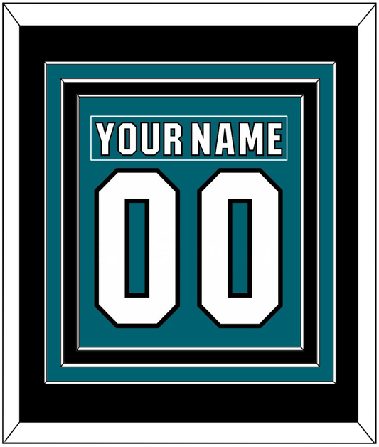 San Jose Nameplate & Number (Back) Combined - Home Teal (2017-2022) - Premier Tier 5