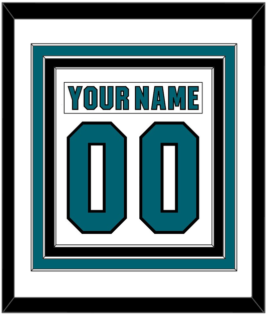 San Jose Nameplate & Number (Back) Combined - Road White (2017-2022) - Premier Tier 1