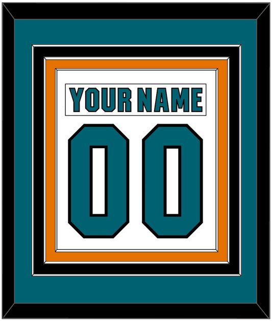 San Jose Nameplate & Number (Back) Combined - Road White (2017-2022) - Premier Tier 2
