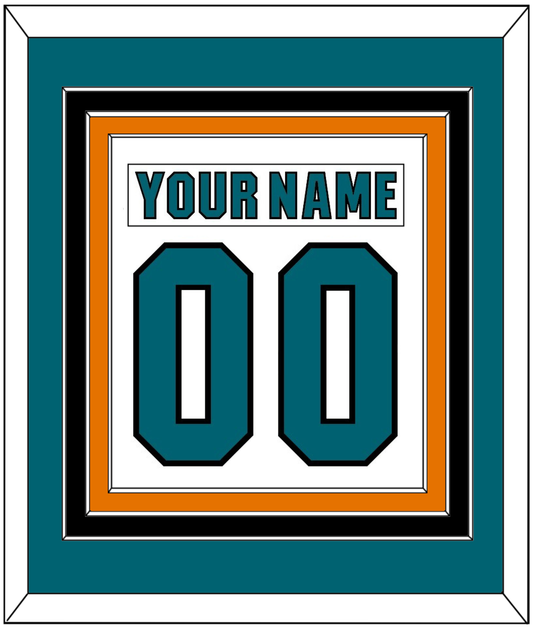 San Jose Nameplate & Number (Back) Combined - Road White (2017-2022) - Premier Tier 2