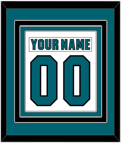 San Jose Nameplate & Number (Back) Combined - Road White (2017-2022) - Premier Tier 3