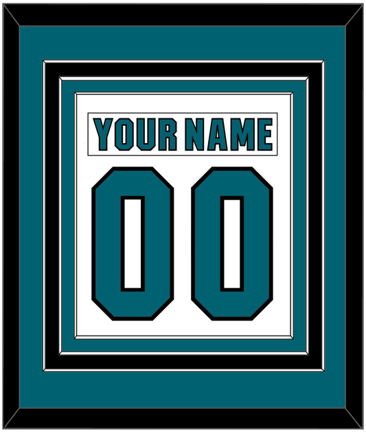San Jose Nameplate & Number (Back) Combined - Road White (2017-2022) - Premier Tier 3