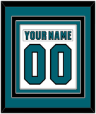 San Jose Nameplate & Number (Back) Combined - Road White (2017-2022) - Triple Mat 3