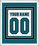 San Jose Nameplate & Number (Back) Combined - Road White (2017-2022) - Triple Mat 3