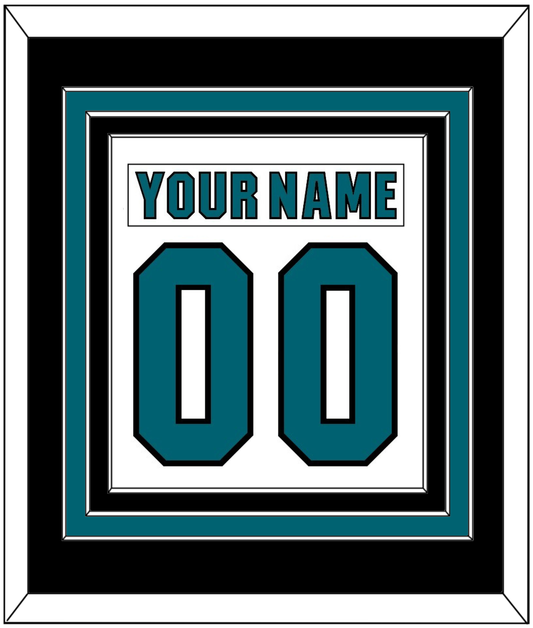 San Jose Nameplate & Number (Back) Combined - Road White (2017-2022) - Premier Tier 4