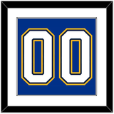 St. Louis Number (Back) - Alternate Blue - Single Mat 1