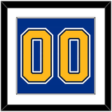 St. Louis Number (Back) - Road/Home Blue (1998-2007) - Single Mat 1