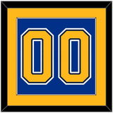 St. Louis Number (Back) - Road/Home Blue (1998-2007) - Single Mat 2