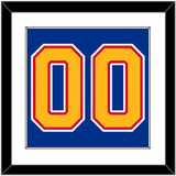 St. Louis Number (Back) - Road Blue (1985-1987) - Single Mat 1