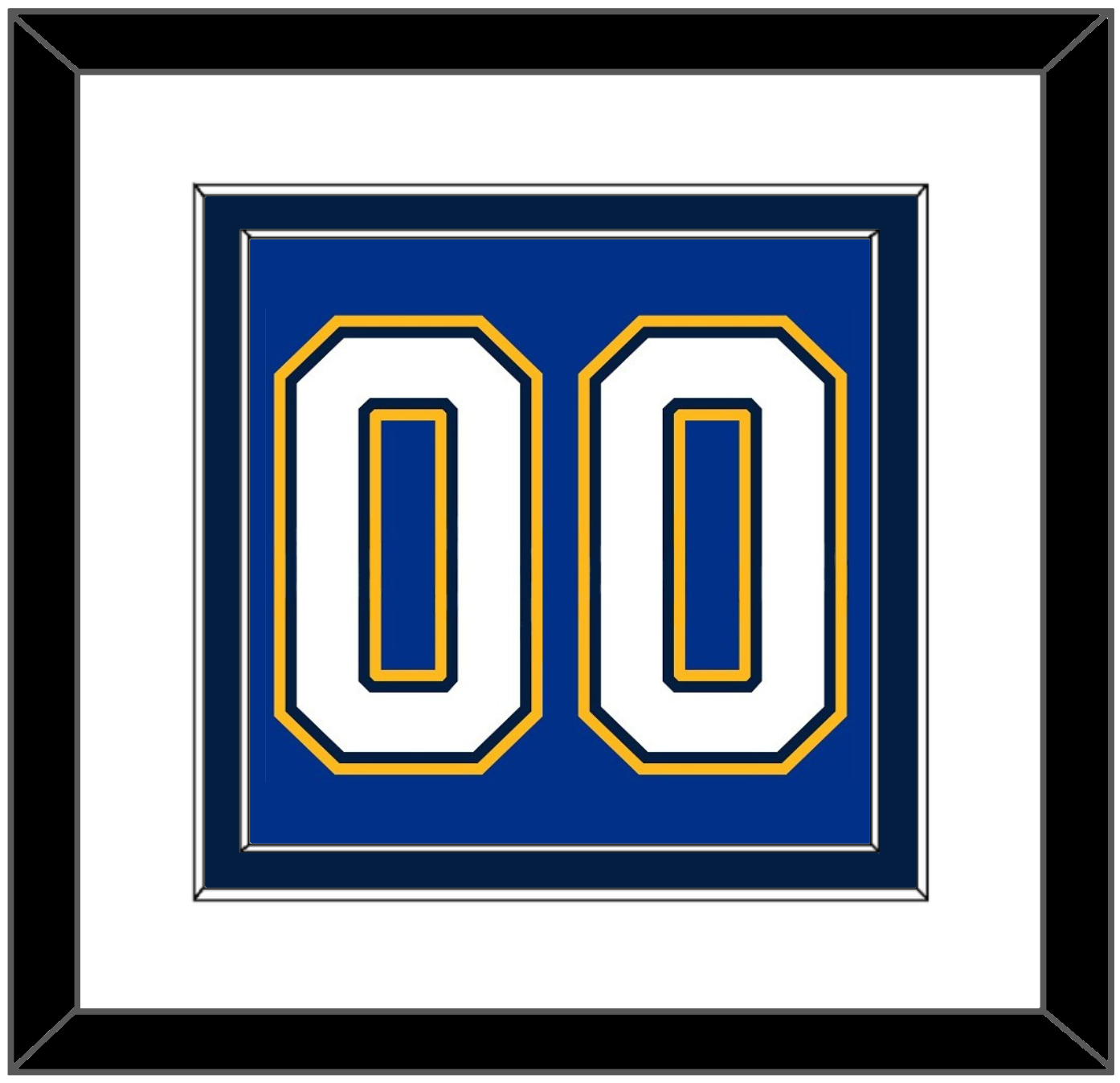 St. Louis Number (Back) - Alternate Blue - Signature Tier 2