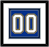 St. Louis Number (Back) - Home Blue (2017-2025) - Double Mat 2