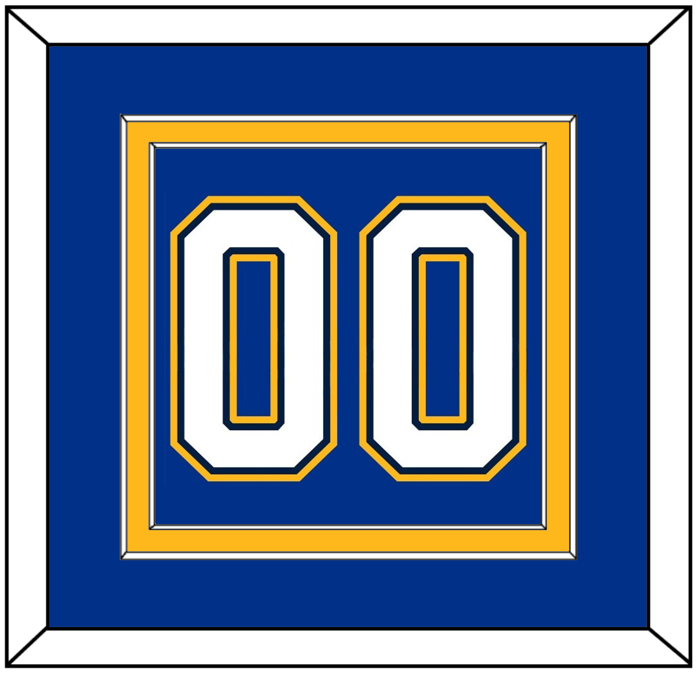 St. Louis Number (Back) - Home Blue (2017-2025) - Signature Tier 3