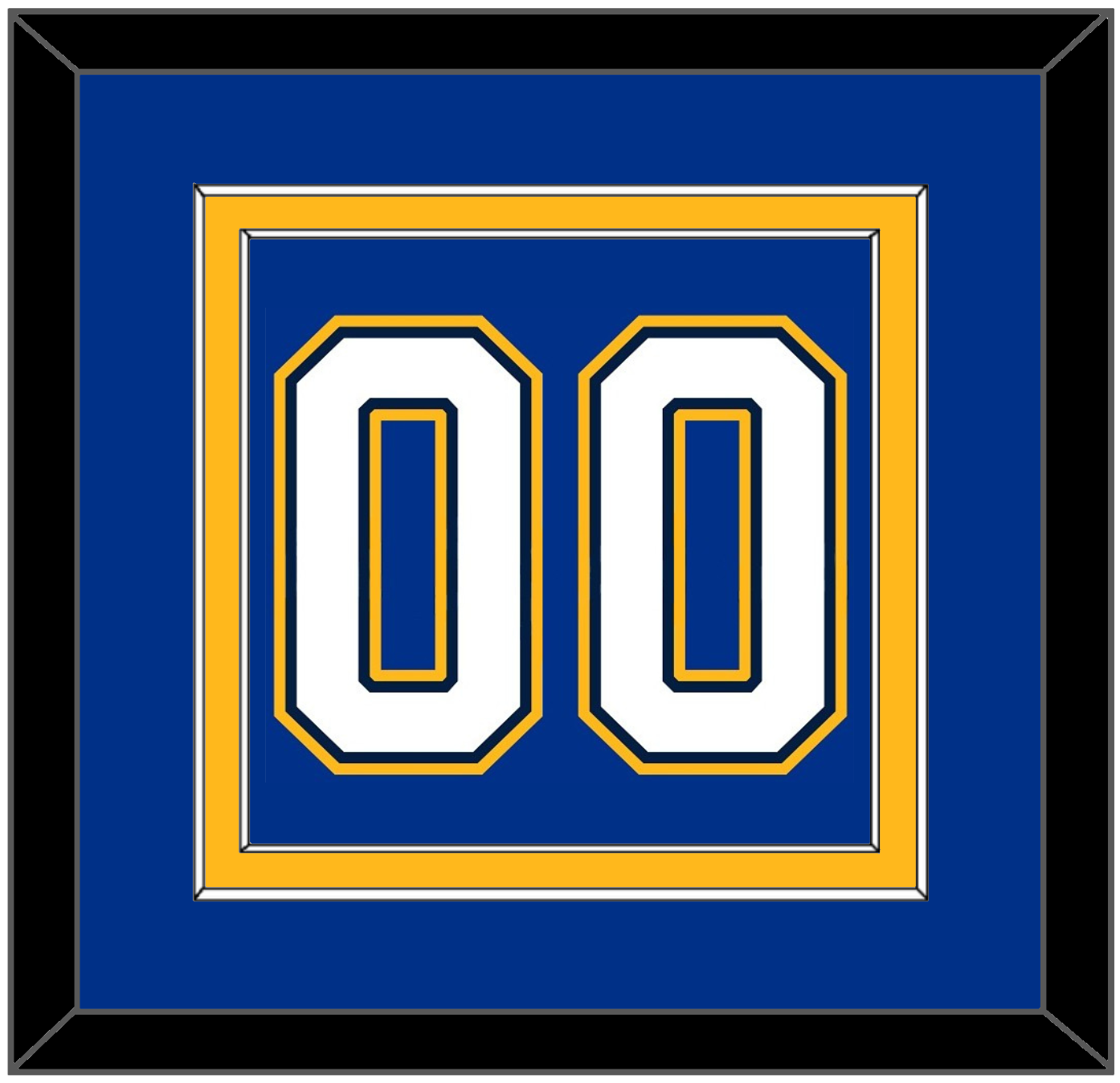 St. Louis Number (Back) - Home Blue (2017-2025) - Signature Tier 3