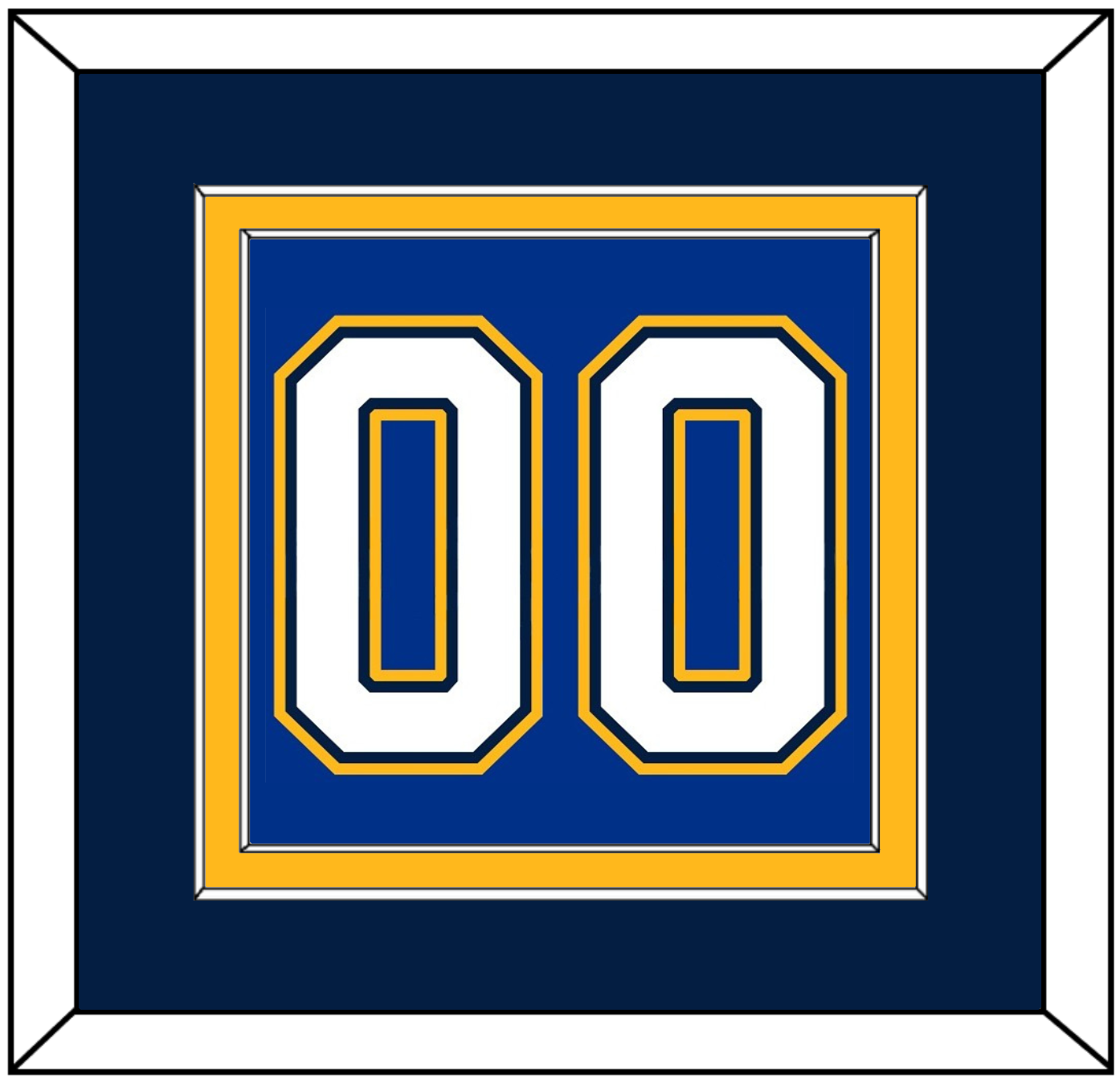 St. Louis Number (Back) - Home Blue (2017-2025) - Signature Tier 4