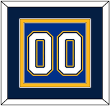 St. Louis Number (Back) - Home Blue (2017-2025) - Double Mat 4