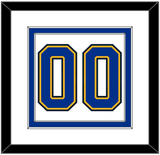 St. Louis Number (Back) - Home/Road White (1998-2007) - Double Mat 1