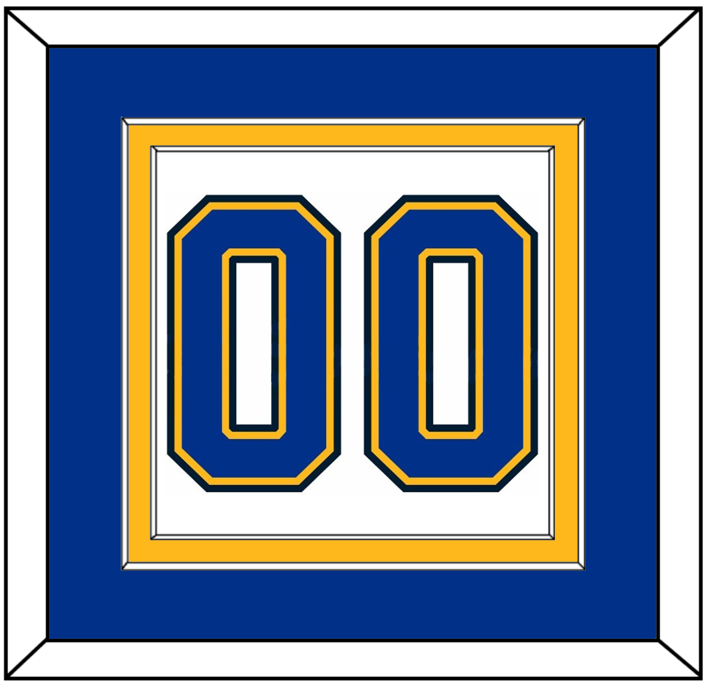 St. Louis Number (Back) - Road White (2017-2025) - Signature Tier 3