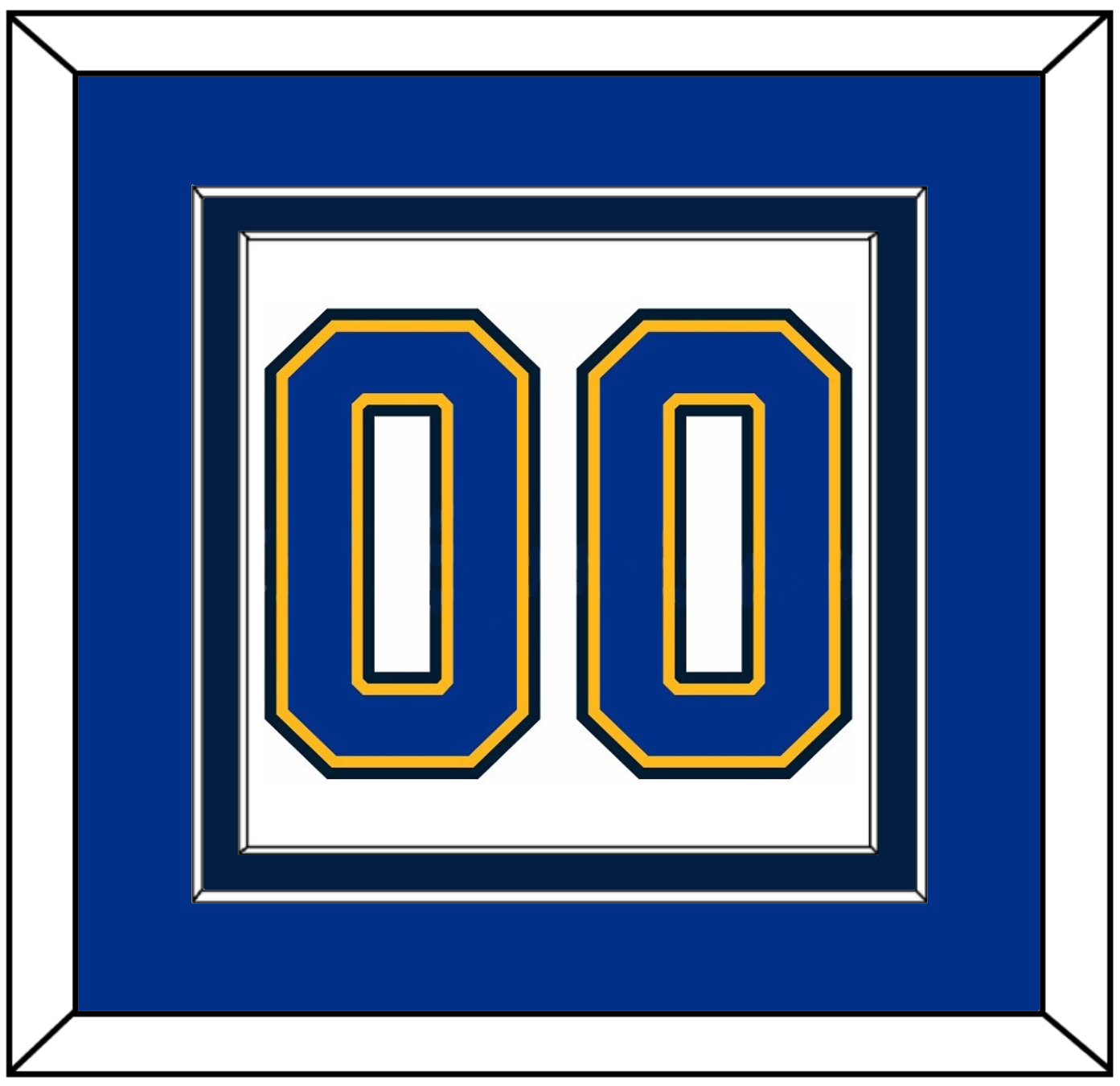 St. Louis Number (Back) - Road White (2007-2014) - Signature Tier 4