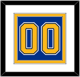 St. Louis Number (Back) - Road/Home Blue (1998-2007) - Double Mat 1