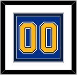 St. Louis Number (Back) - Road/Home Blue (1998-2007) - Double Mat 2