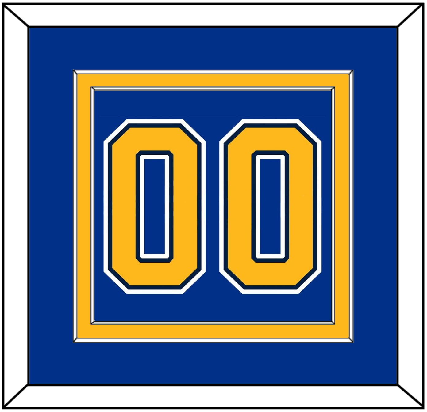 St. Louis Number (Back) - Home Blue (2007-2014) - Signature Tier 3