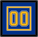 St. Louis Number (Back) - Road/Home Blue (1998-2007) - Double Mat 3