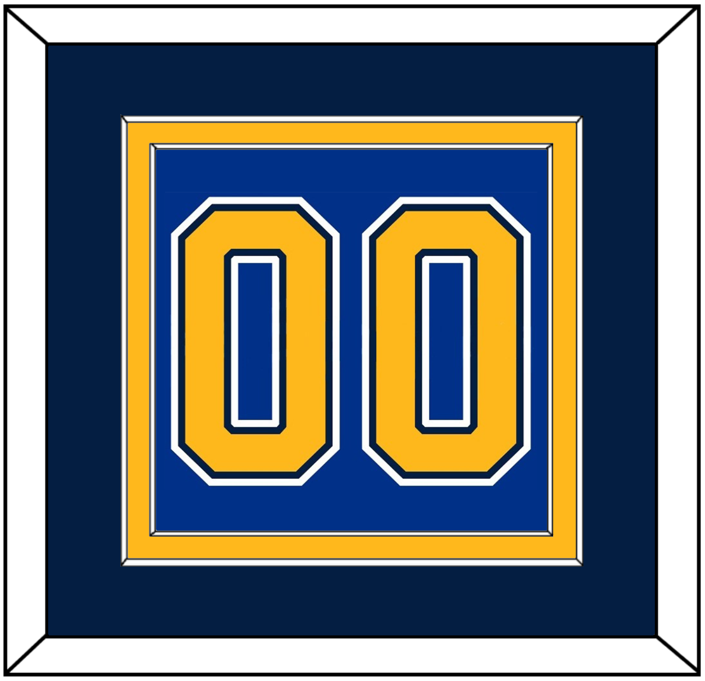 St. Louis Number (Back) - Home Blue (2007-2014) - Signature Tier 4