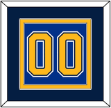 St. Louis Number (Back) - Road/Home Blue (1998-2007) - Double Mat 4